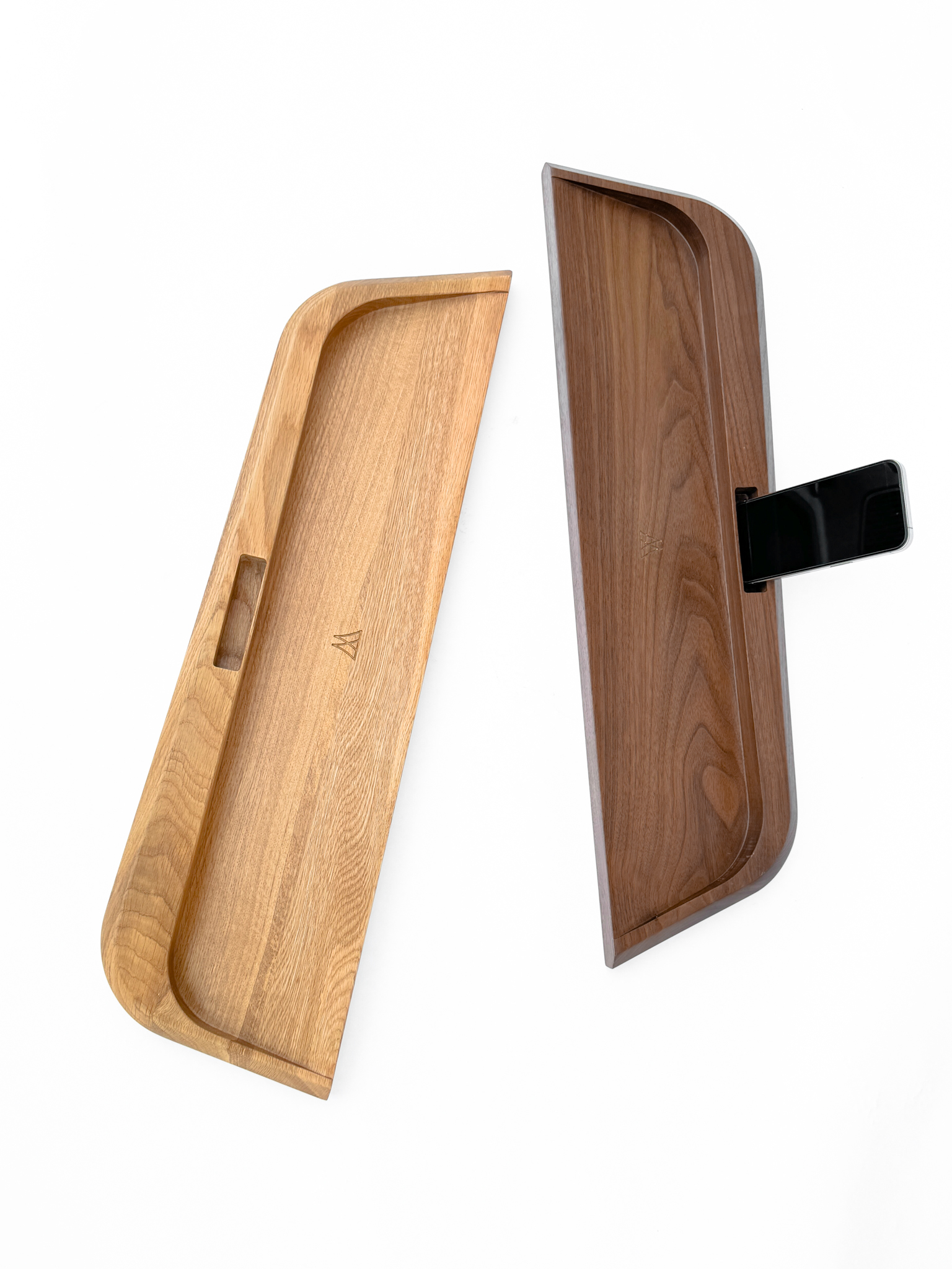 Hardwood golf ball practice tray